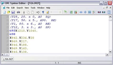 cnc editor|EControl Syntax Editor .